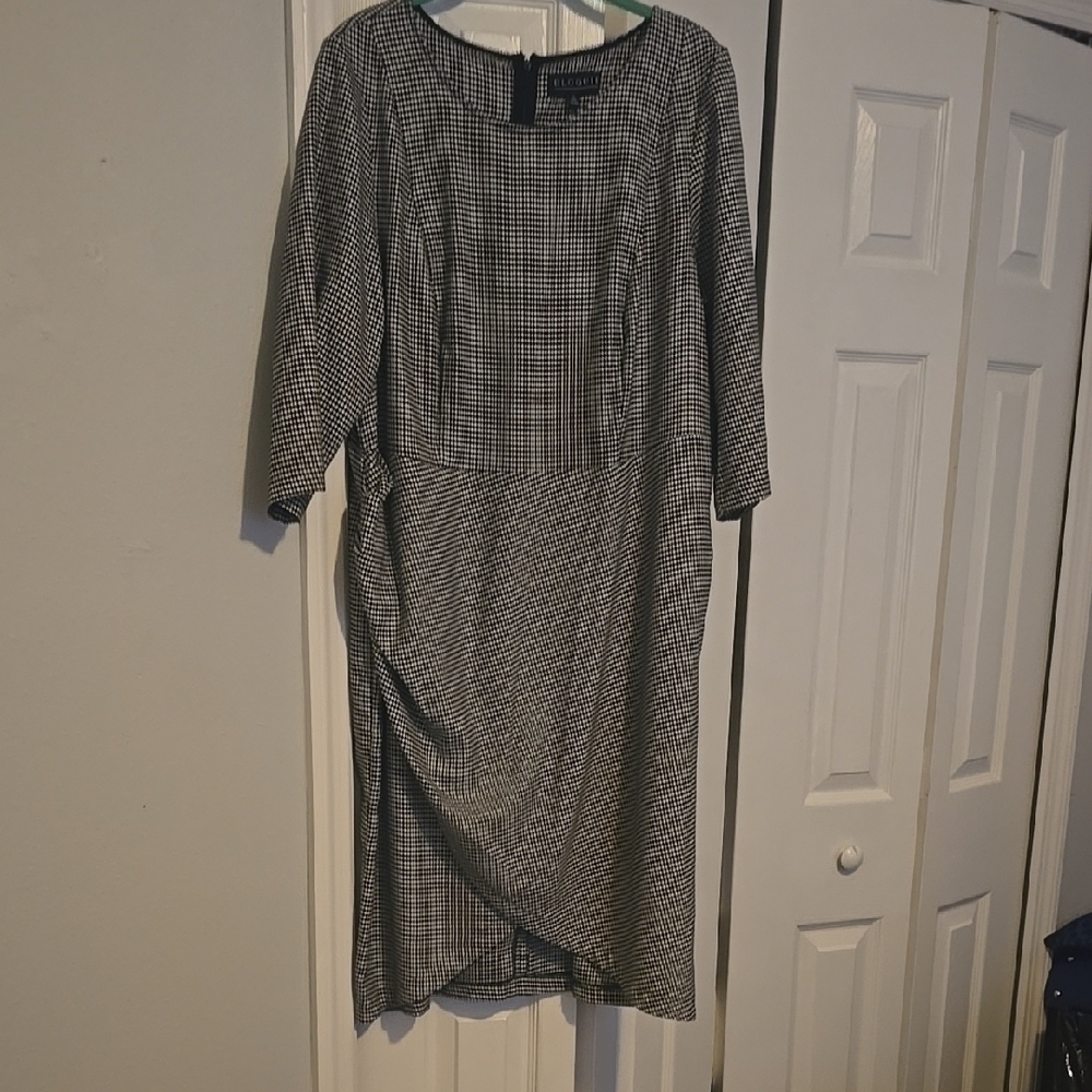 Elegant Black and White Dress